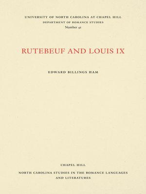 cover image of Rutebeuf and Louis IX